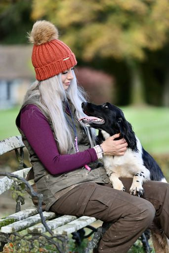 Raccoon Fur PomPom Hat