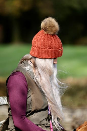 Raccoon Fur PomPom Hat